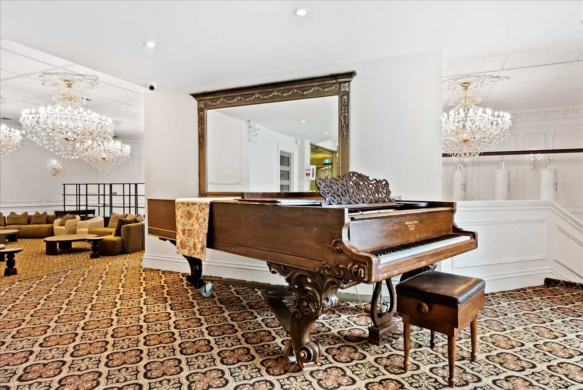 A room at Rodman Hall with a piano