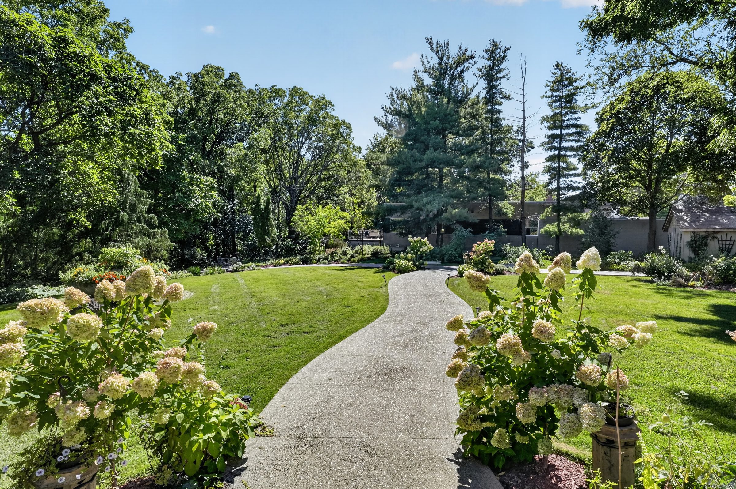 The path across the lawn